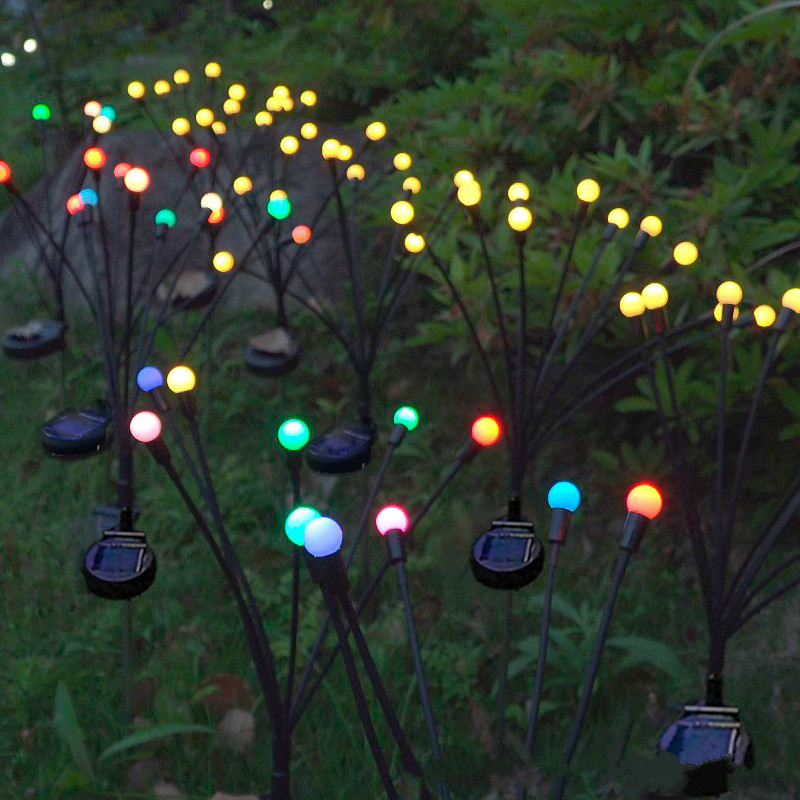 Solarna lampa u obliku vatrene mušice za vanjsku upotrebu — IP64, PVC, 3W, 6-12 sati rada, vodootporna ukrasna vrtna rasvjeta, marka Luminous Stone