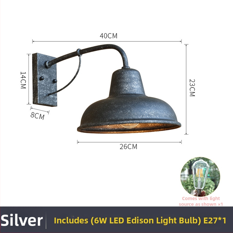 Vonkajšia stenová lampa BW-8002, 220 V, 1000 lm, 3000 K, IP65, kovové puzdro