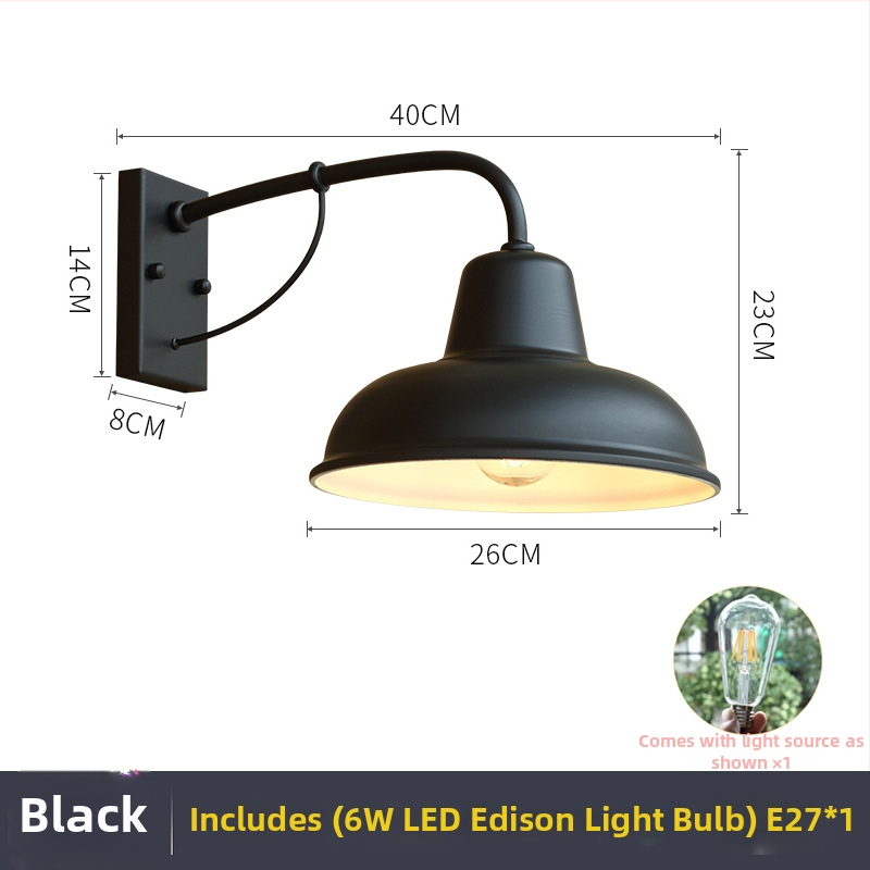 Vonkajšia stenová lampa BW-8002, 220 V, 1000 lm, 3000 K, IP65, kovové puzdro