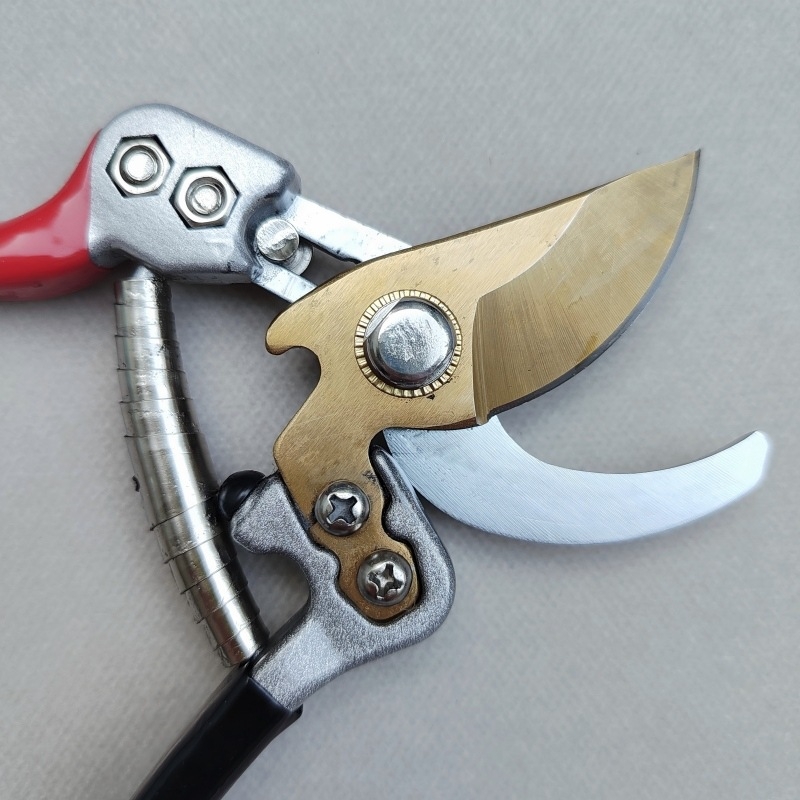 Rozsdamentes acél kerti metszőolló, erőfeszítést spóroló kialakítás, vastag ágakhoz és gyümölcsfákhoz