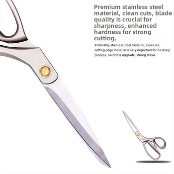Zliatinové šijacie nožnice na strihanie látok a šitie, nerezová oceľ, multifunkčné pre látky, kožu a papier