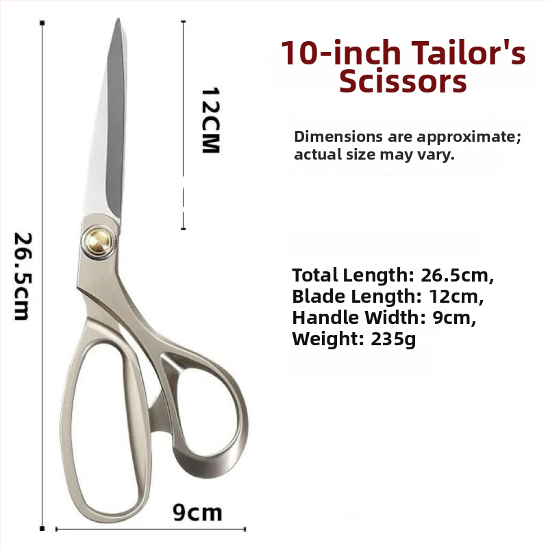 Zliatinové šijacie nožnice na strihanie látok a šitie, nerezová oceľ, multifunkčné pre látky, kožu a papier