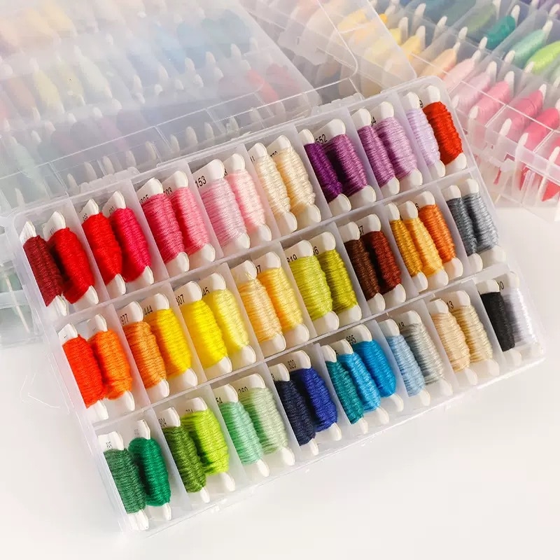 Set za križno šivanje: platno 14CT, skup alata za šivanje, kutija za pohranu niti, DIY set za šivanje