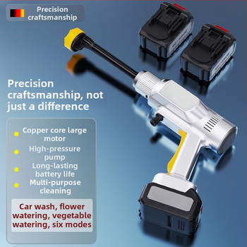 Dobíjateľný prenosný vysokotlakový pištoľ na vodu – set na umývanie áut, zavlažovanie na farme a v záhrade