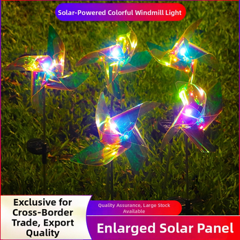Solarna vrtna svjetiljka s vetrenjačom LED, IP55, 6–12 sati rada, model Solar windmill light