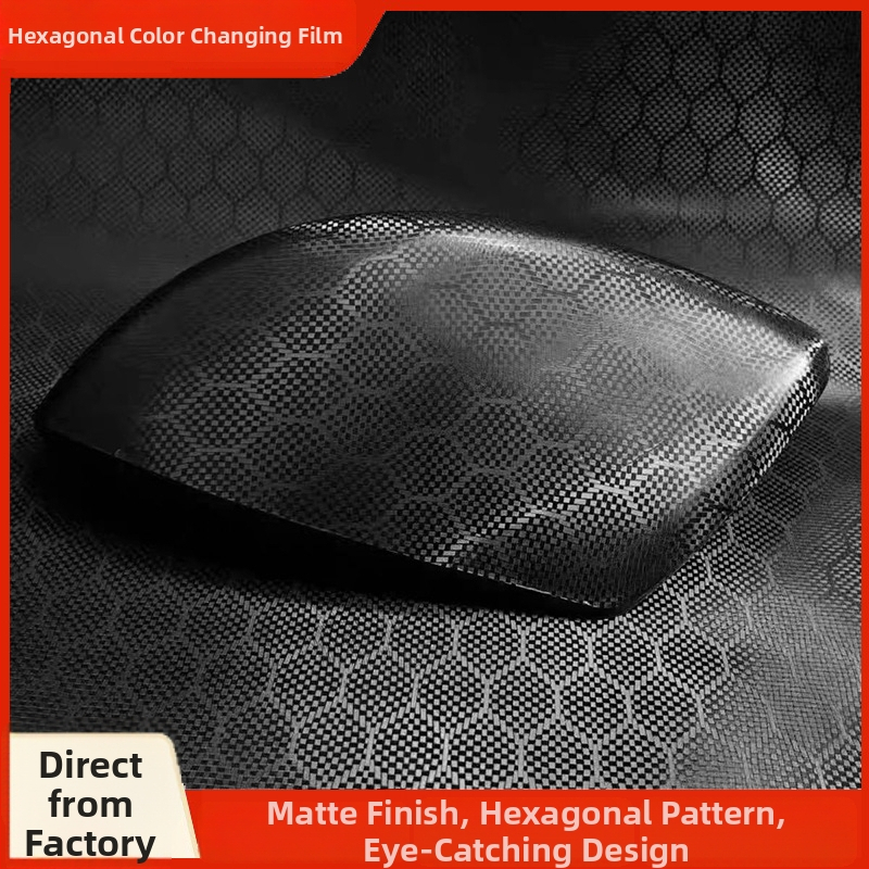 Hexagonálny film pre stredový stĺpik interiéru vozidla — PVC, odolný voči teplotám, odolný voči škrabaniu a opotrebeniu, ochranná vrstva, univerzálna kompatibilita