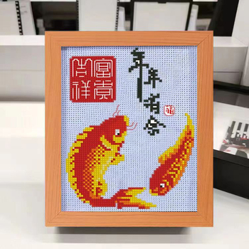 Set za križno šivanje: laneno platno, 11-CT, kineski stil motiva, moderni minimalistički dizajn