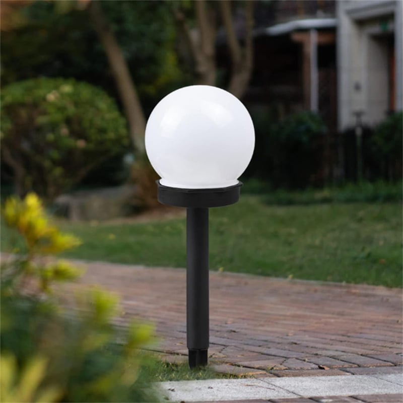 Solarna kuglasta lampa za vrt s LED četverobojnim dimmerom i E27 utičnicom, ručni prekidač, 1.2V