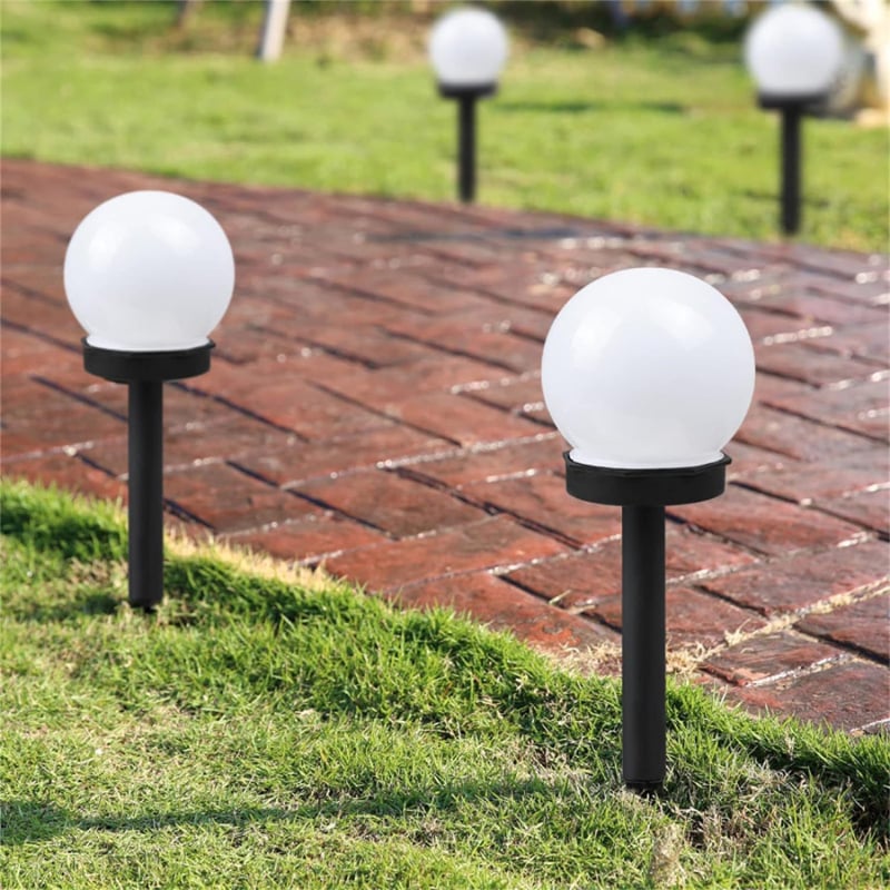 Solarna kuglasta lampa za vrt s LED četverobojnim dimmerom i E27 utičnicom, ručni prekidač, 1.2V
