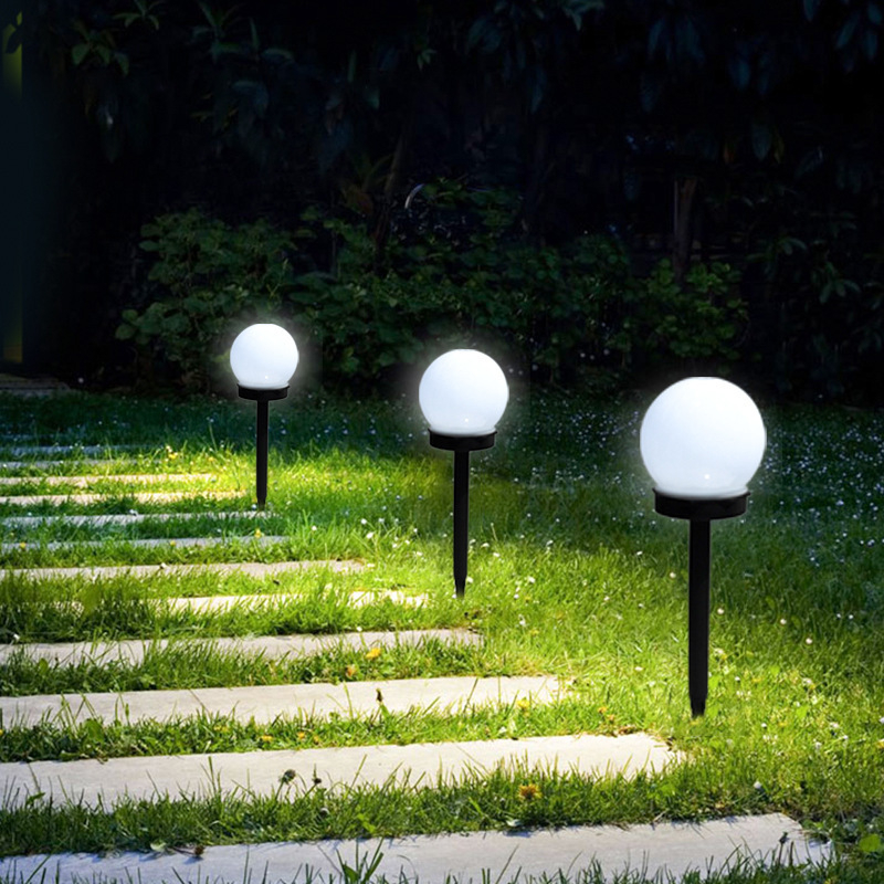 Solarna kuglasta lampa za vrt s LED četverobojnim dimmerom i E27 utičnicom, ručni prekidač, 1.2V