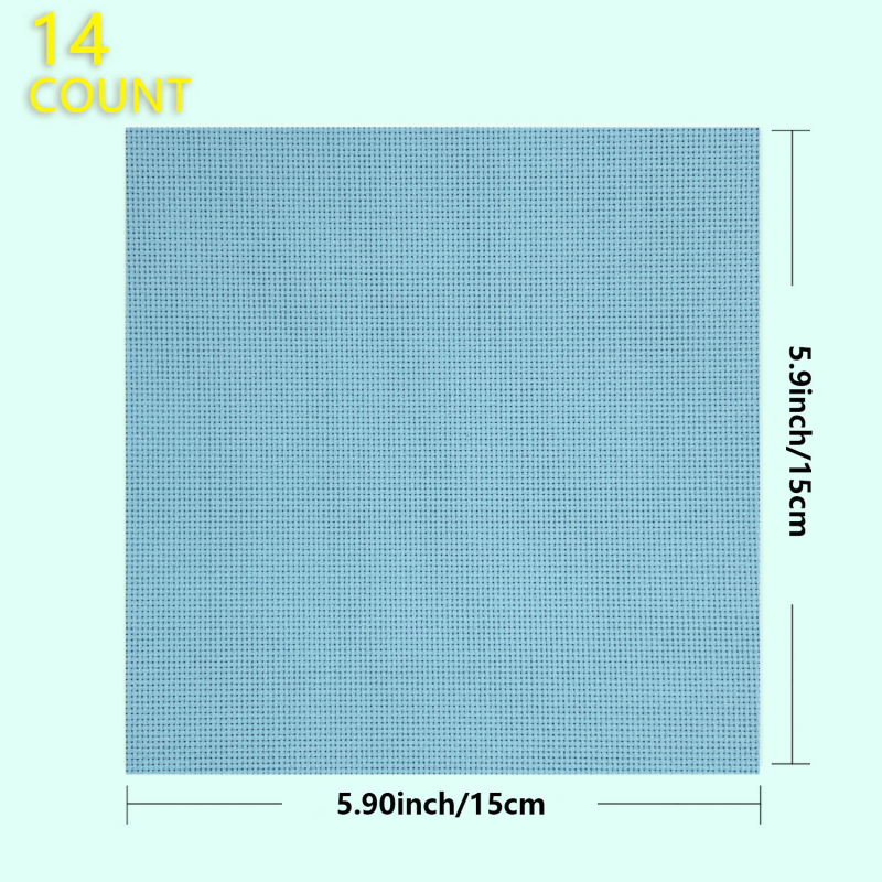 Set platna za križiće, pamuk, 14-count, 10 komada, za početnike, moderni minimalistički stil