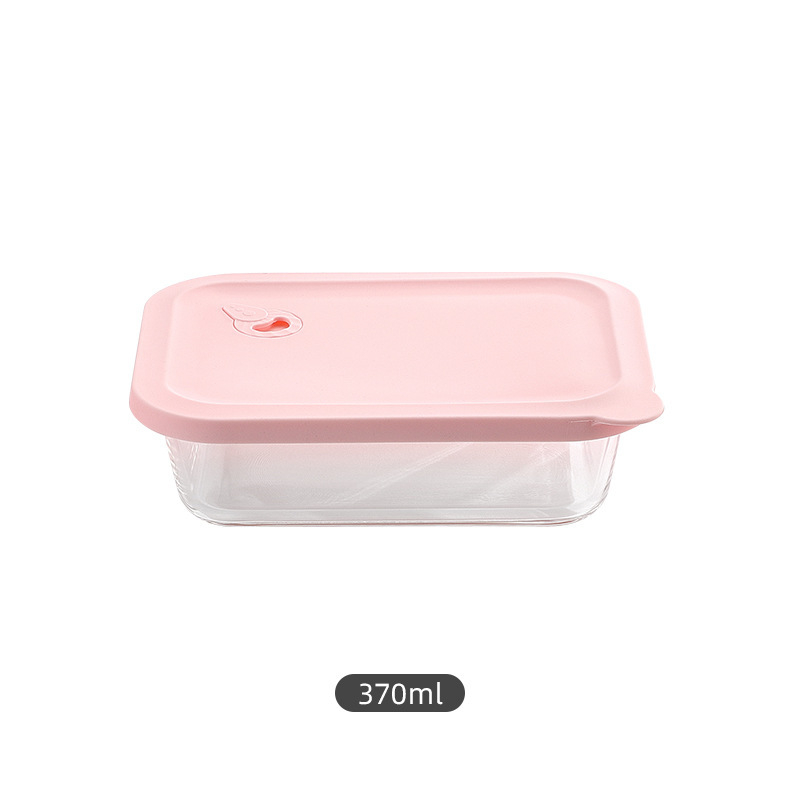 Cutie de prânz din sticlă borosilicată, dreptunghiulară, compatibilă cu cuptorul cu microunde, menține temperatura, 800-1000 ml