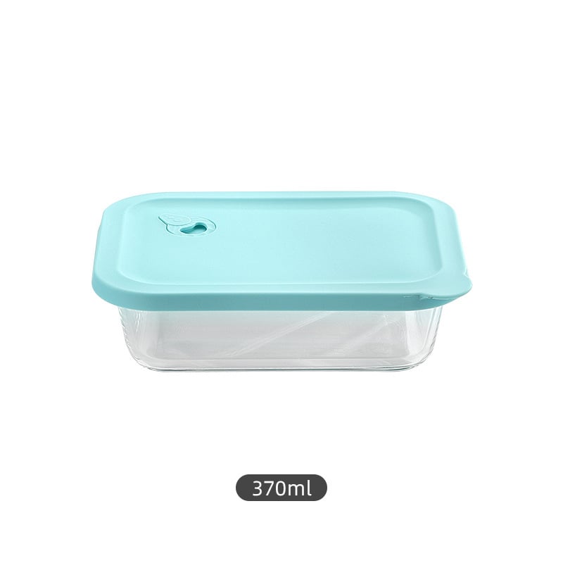 Cutie de prânz din sticlă borosilicată, dreptunghiulară, compatibilă cu cuptorul cu microunde, menține temperatura, 800-1000 ml