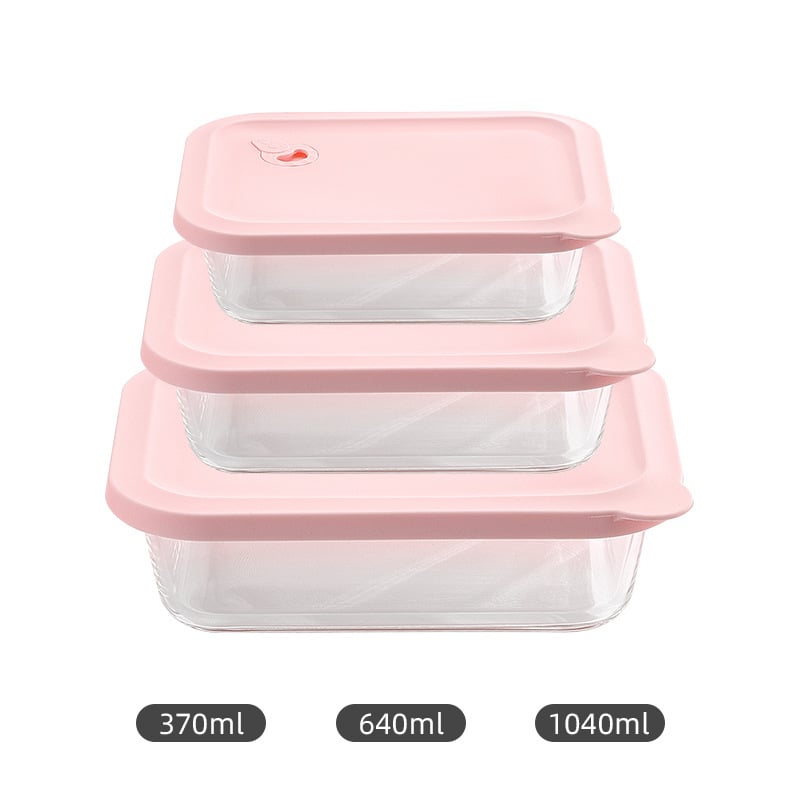 Cutie de prânz din sticlă borosilicată, dreptunghiulară, compatibilă cu cuptorul cu microunde, menține temperatura, 800-1000 ml