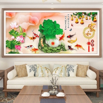 Lanxin Set de broderie cu cruce, 9CT, broderie pe pânză, stil simplu și modern