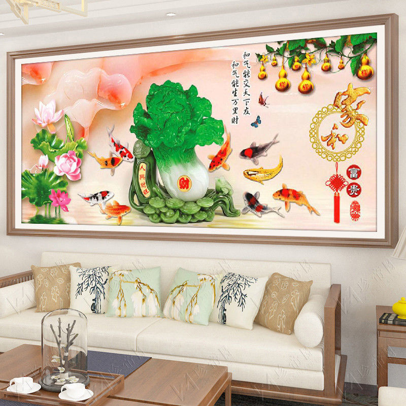 Lanxin Set de broderie cu cruce, 9CT, broderie pe pânză, stil simplu și modern