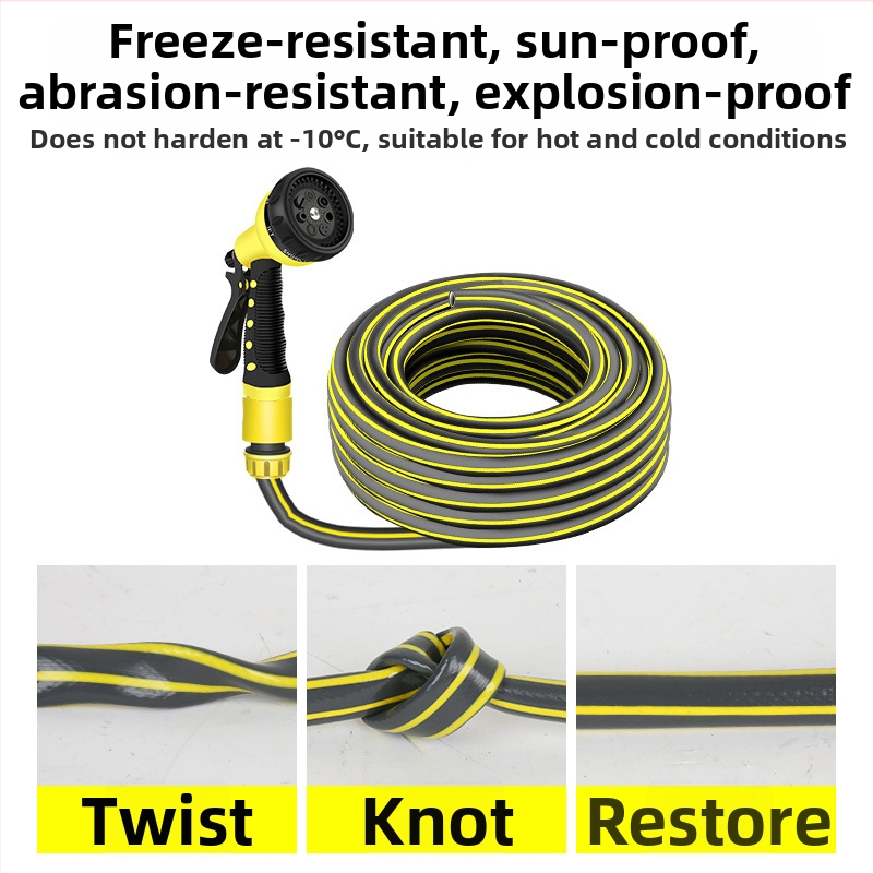 Vysokotlaková vodná pištoľ na umývanie áut a zalievanie záhrady, Balkónová multifunkčná rozprašovacia hlava, 16 mm vnútorný priemer, PVC materiál