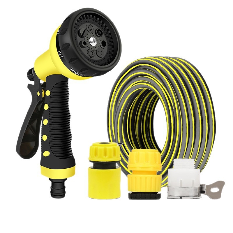 Όπλο Υψηλής Πίεσης Νερού για Πλύσιμο Αυτοκινήτων και Πότισμα Κήπου, Πολυλειτουργική κεφαλή ψεκασμού για μπαλκόνι, 16 mm εσωτερική διάμετρος, Υλικό PVC