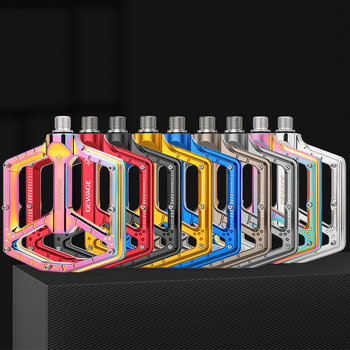 GEWAGE Pedale za bicikl od aluminijske legure, GE-132, ravna platforma s protukliznim klinovima, za brdske i cestovne bicikle