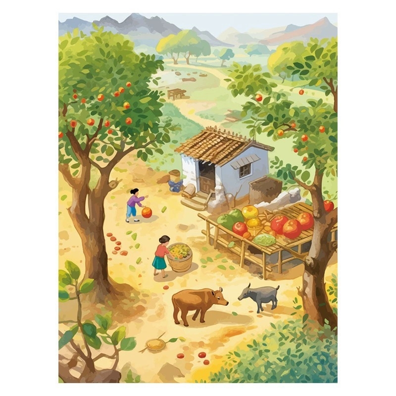 Keresztszemes hímelő készlet: pásztorális táj karakter-mintával, nappali, hálószoba és előszoba számára (Minta: karakter; Anyag: pamutvászon; Hímzés típusa: keresztszemes; Márka: Mona Lisa).