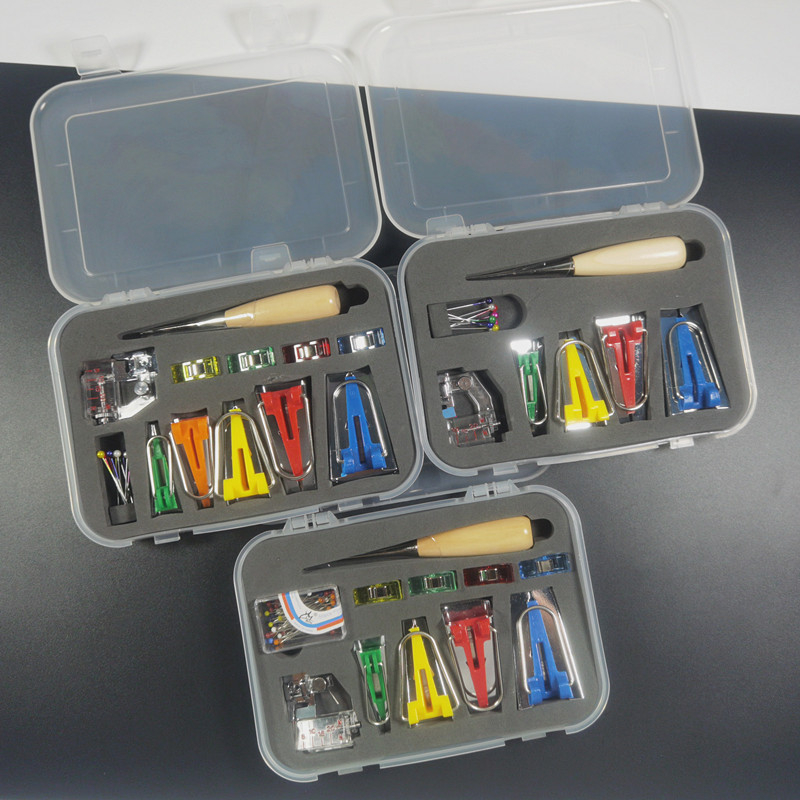 Dyx Gyűrűs Tű – DIY varrás patchwork eszközkészlet él- és szalagkötő és élrőlóval, 10 darab, 230 g