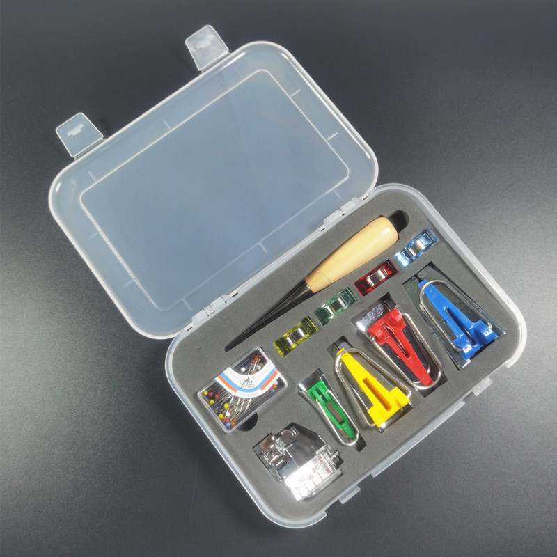 Dyx Gyűrűs Tű – DIY varrás patchwork eszközkészlet él- és szalagkötő és élrőlóval, 10 darab, 230 g