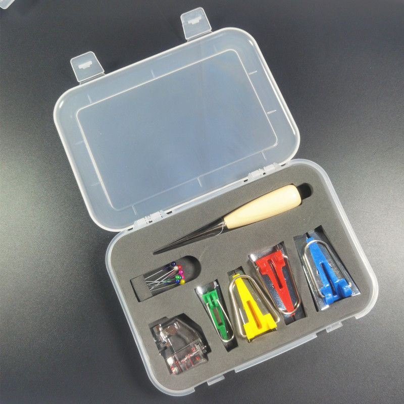 Dyx Gyűrűs Tű – DIY varrás patchwork eszközkészlet él- és szalagkötő és élrőlóval, 10 darab, 230 g