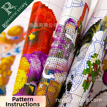 Kit de broderie cu cruci – Peisaj, 11CT, Bumbac Ecologic, Broderie pe o singură față