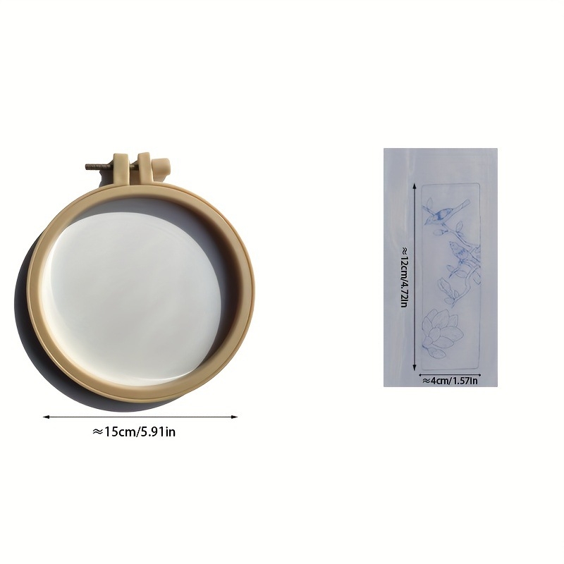 Kit de broderie cu flori și păsări pentru semn de carte — pachet de materiale din țesătură, stil Chinez Nou, pentru studiu