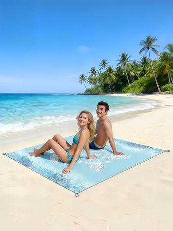 Sea Turtle plažni madrac za kampiranje — najlon, protuklizan i vodootporan, 380 g, za 4–6 osoba, model Nylon Beach Mat