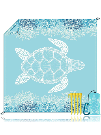 Sea Turtle plažni madrac za kampiranje — najlon, protuklizan i vodootporan, 380 g, za 4–6 osoba, model Nylon Beach Mat