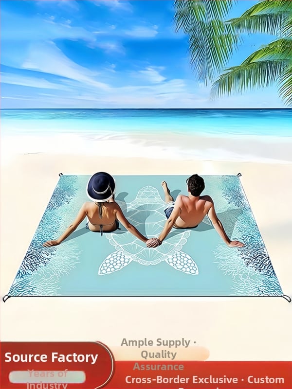 Sea Turtle plažni madrac za kampiranje — najlon, protuklizan i vodootporan, 380 g, za 4–6 osoba, model Nylon Beach Mat