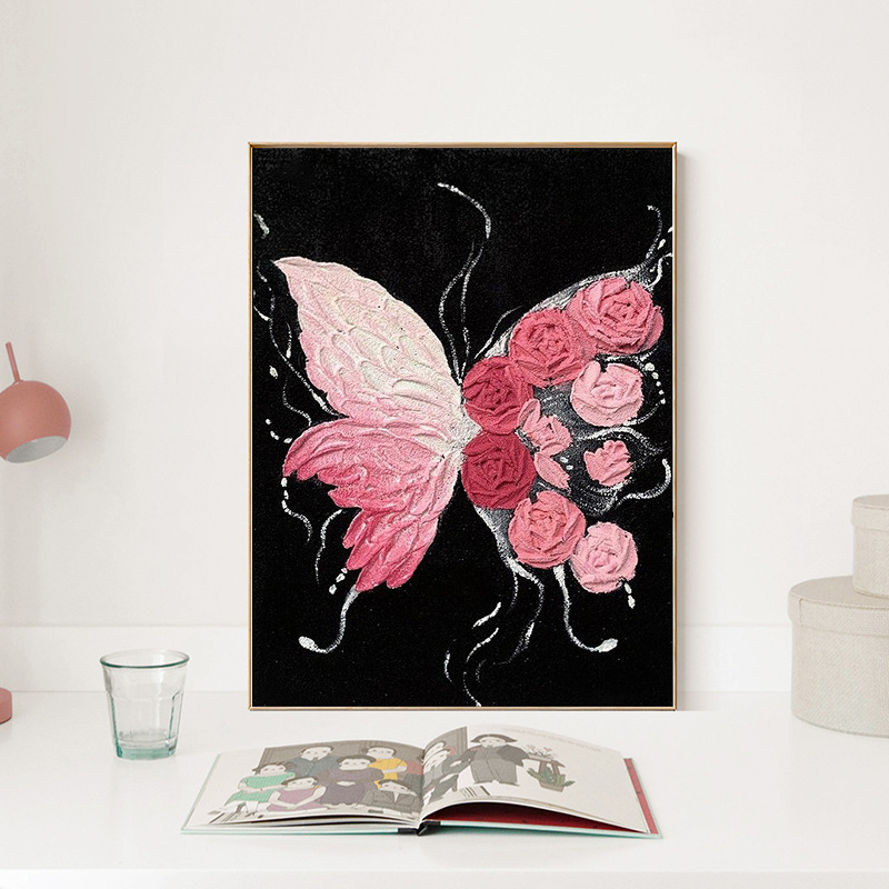 Kit de broderie cu cruci cu fluture - pânză 11CT, motiv peisaj, DIY broderie pentru sufragerie, stil modern minimalist