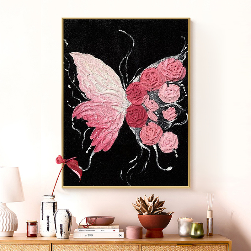 Kit de broderie cu cruci cu fluture - pânză 11CT, motiv peisaj, DIY broderie pentru sufragerie, stil modern minimalist
