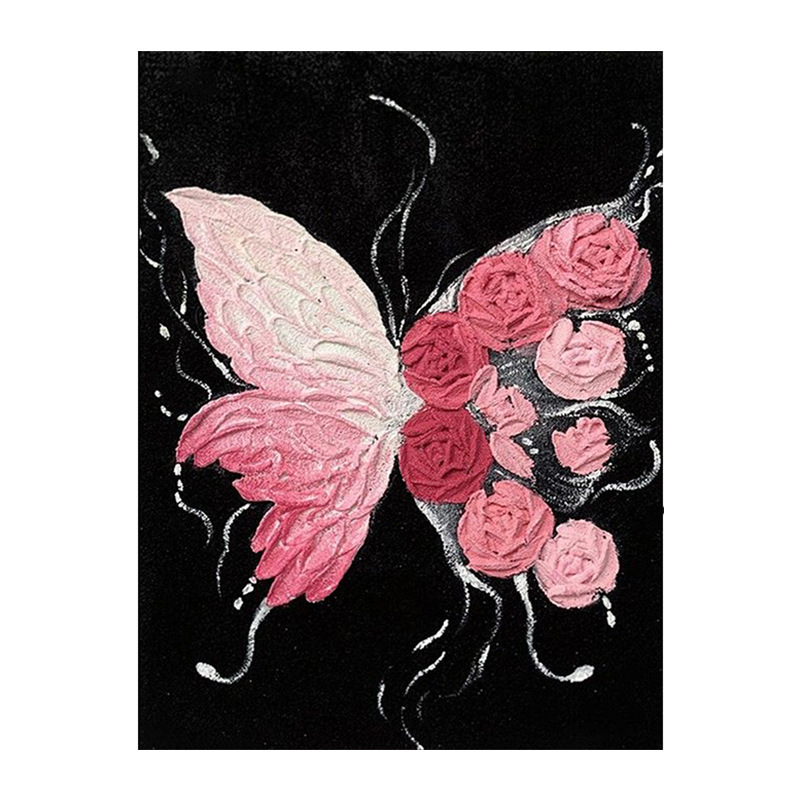 Kit de broderie cu cruci cu fluture - pânză 11CT, motiv peisaj, DIY broderie pentru sufragerie, stil modern minimalist
