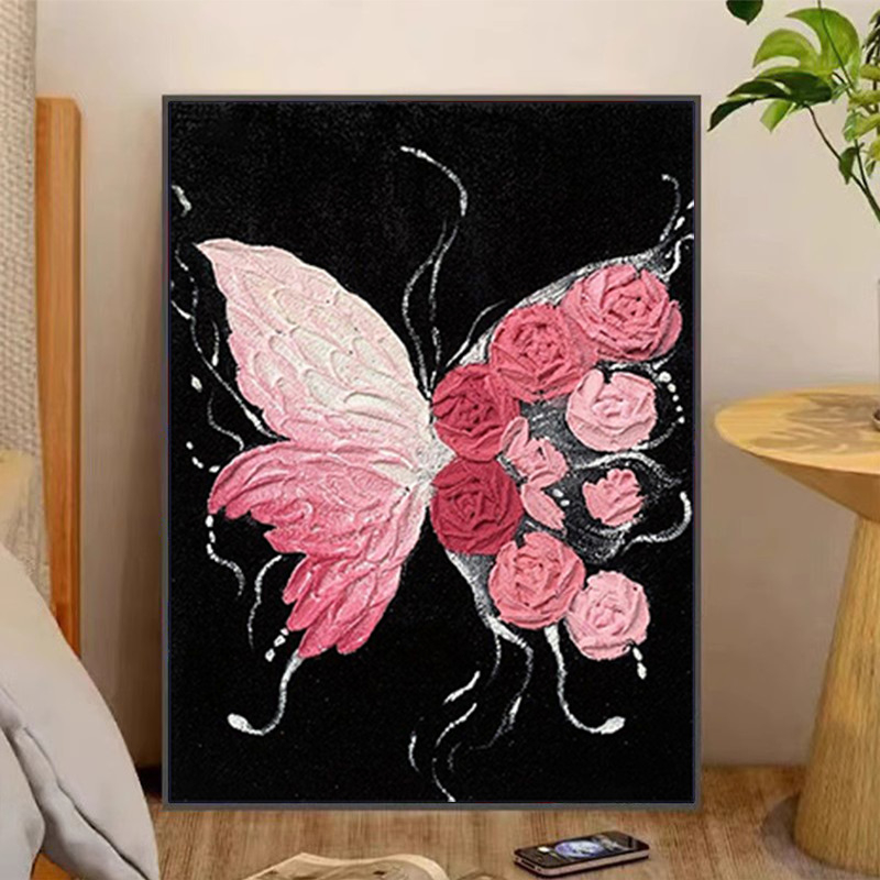 Kit de broderie cu cruci cu fluture - pânză 11CT, motiv peisaj, DIY broderie pentru sufragerie, stil modern minimalist
