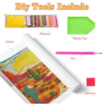 Diamantfestés készlet koponya-virág mintával, keresztszemes hímzés, textil hímzés, modern minimalist stílus