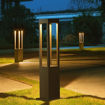 Kültéri napelemes gyeplámpa, alumínium, négyzet alakú, IP65, 24–36 órás folyamatos világítás