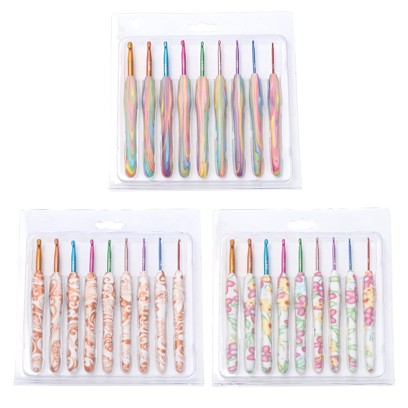 Alumínium fejű horgolótűkészlet lágy markolatokkal, Shiyu márka, varrógépekhez, tartalmaz bobbin, modern stílus, testreszabható