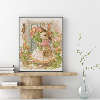 Joysunday állatmintás keresztszemes készlet, 11CT pamut vászon, öko-pamut anyag, DIY hálószobai dekoráció