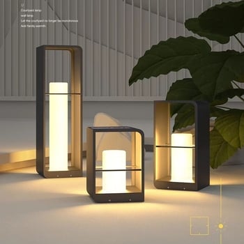 Solarne vrtne lampe, Model 007, nehrđajući čelik, IP65, 8W, solarno napajanje