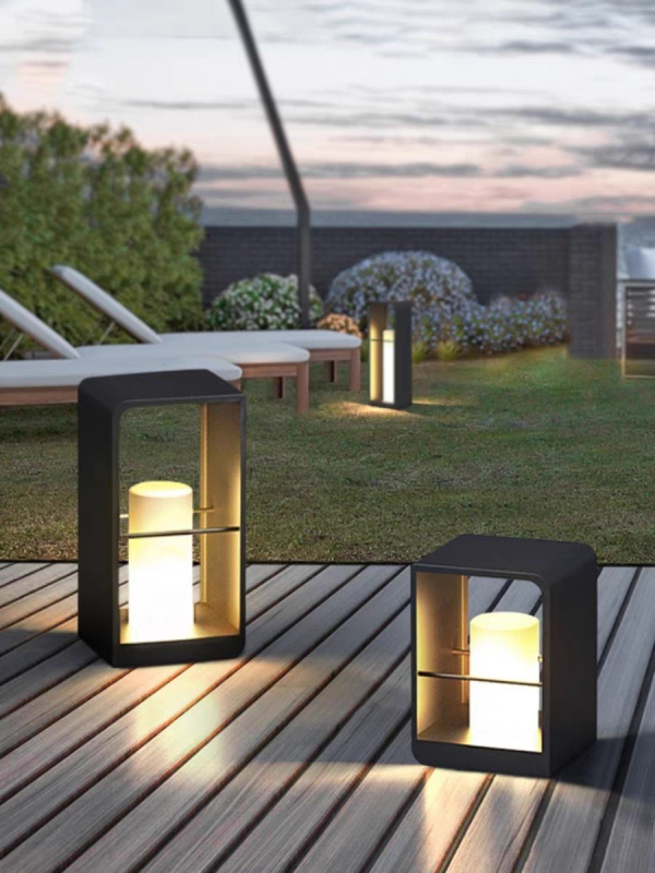 Solarne vrtne lampe, Model 007, nehrđajući čelik, IP65, 8W, solarno napajanje
