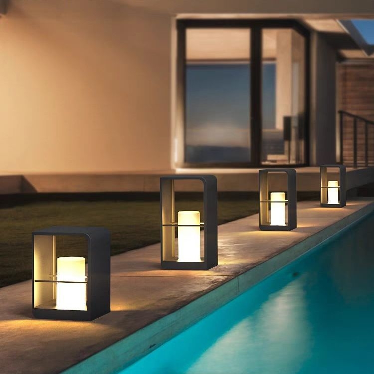 Solarne vrtne lampe, Model 007, nehrđajući čelik, IP65, 8W, solarno napajanje