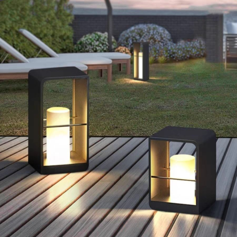 Solarne vrtne lampe, Model 007, nehrđajući čelik, IP65, 8W, solarno napajanje