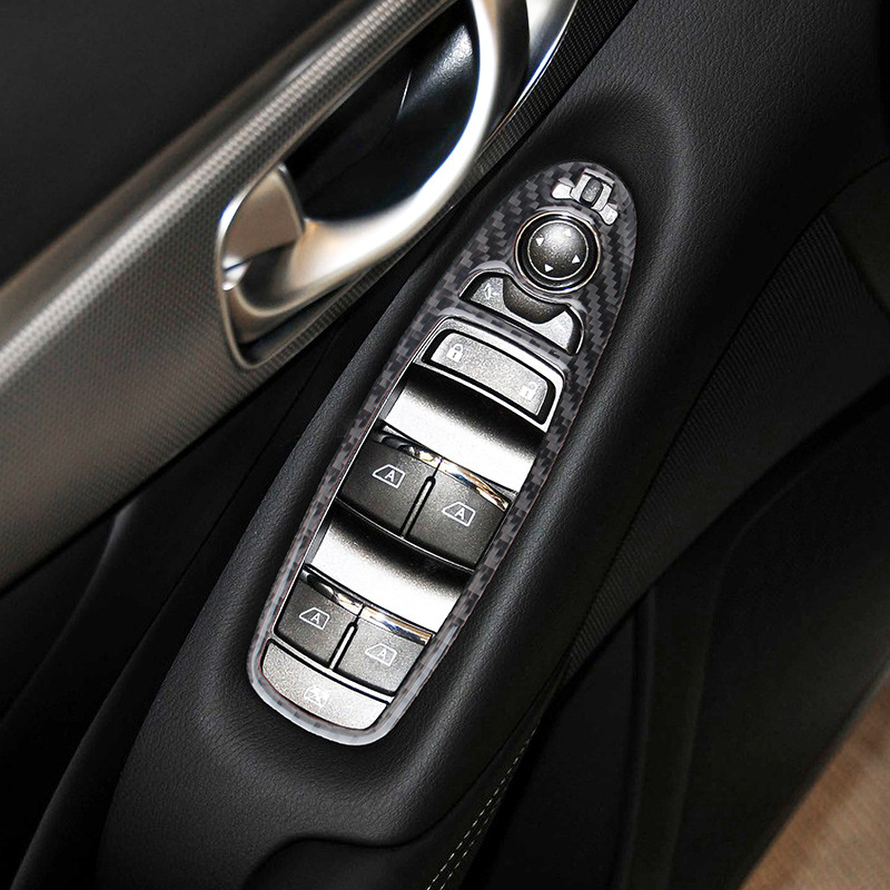 Unutarnji panel od karbonskih vlakana za Infiniti Q50/Q60 - pravo karbonsko vlakno, samoljepljiva pozadina, tiskano logo, mogućnost prilagodbe