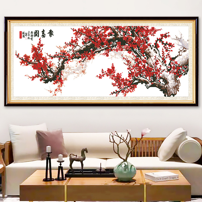 Set za križni šav: pejzažni motiv, platno 11CT, pogodno za dnevni boravak, spavaću sobu i radnu sobu