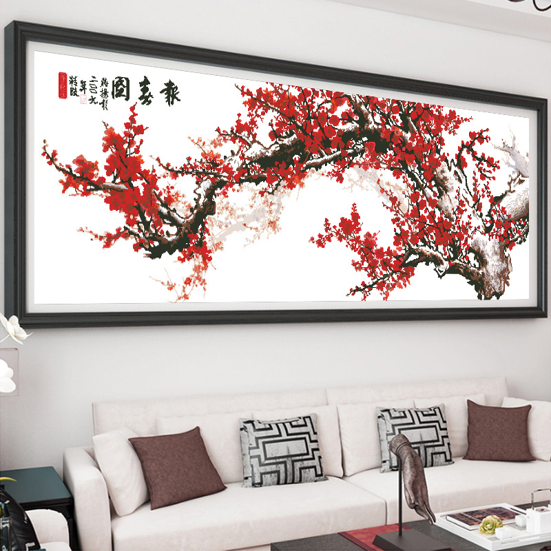 Set za križni šav: pejzažni motiv, platno 11CT, pogodno za dnevni boravak, spavaću sobu i radnu sobu