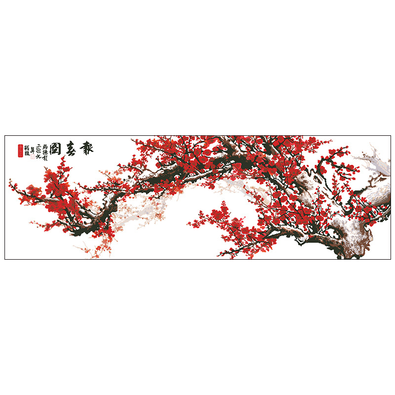 Set za križni šav: pejzažni motiv, platno 11CT, pogodno za dnevni boravak, spavaću sobu i radnu sobu