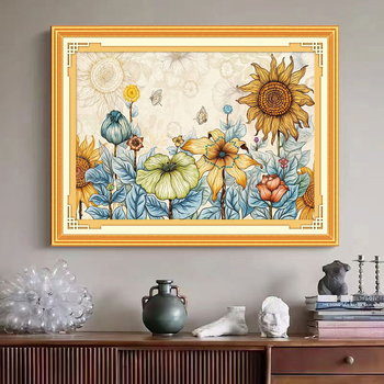 Mona Lisa komplet za križno šivanje — pamuk, uzorak: cvijeće/trava/listovi, tip šivanja: križni šav, kategorija: šivanje na platnu