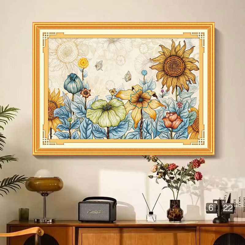 Mona Lisa komplet za križno šivanje — pamuk, uzorak: cvijeće/trava/listovi, tip šivanja: križni šav, kategorija: šivanje na platnu